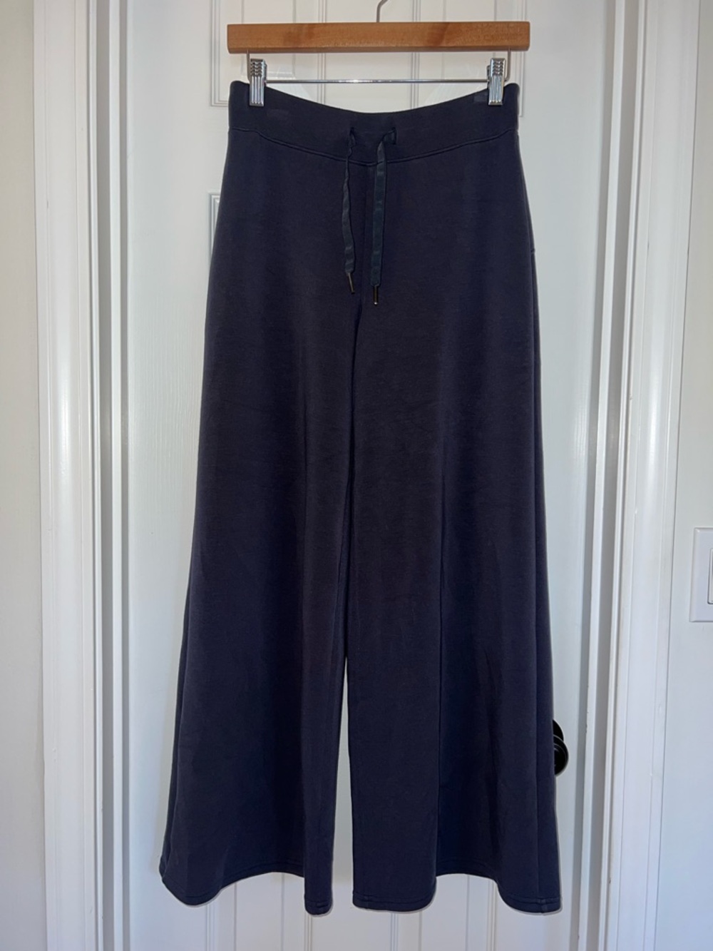 SPANX Navy Wide Leg Drawstring Lounge Pants